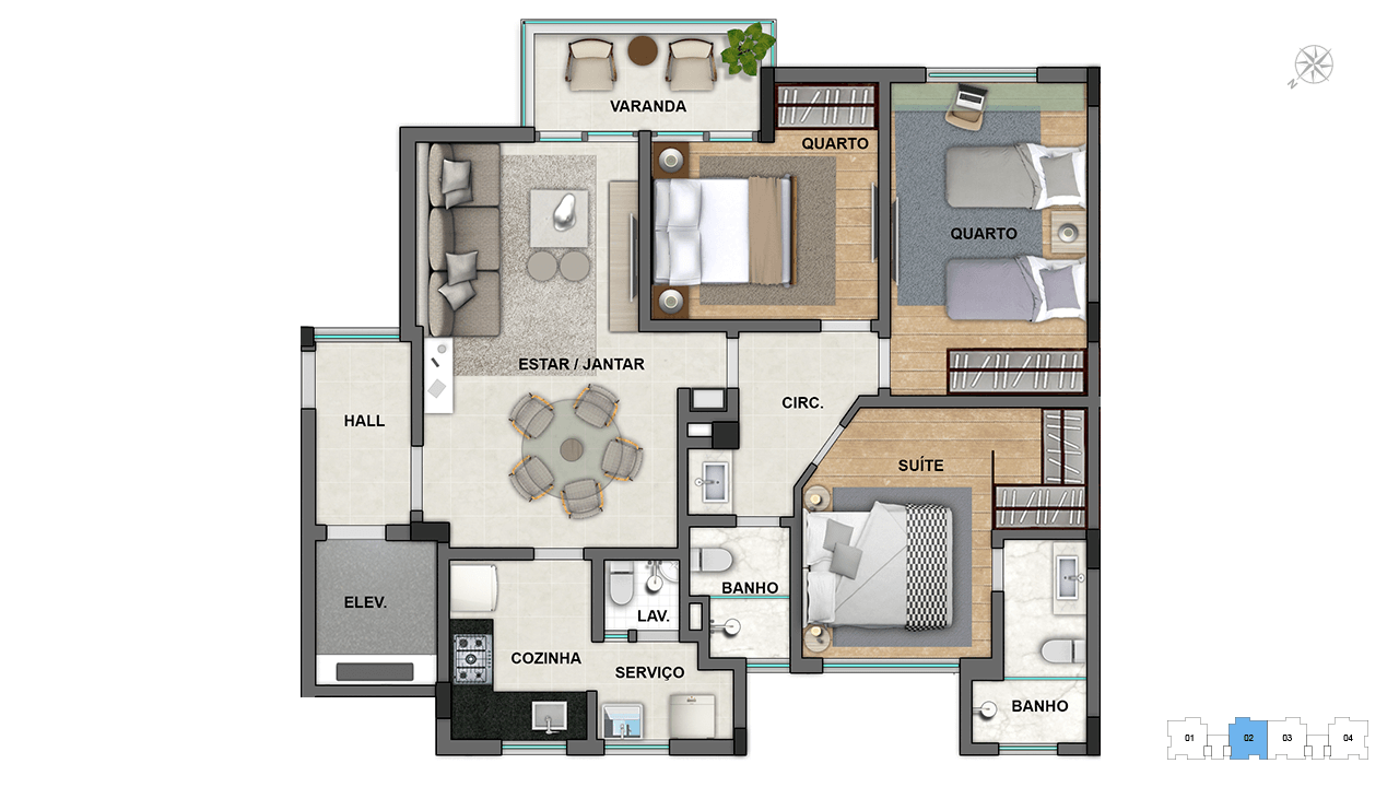 Apartamento 89 m² - Final 02