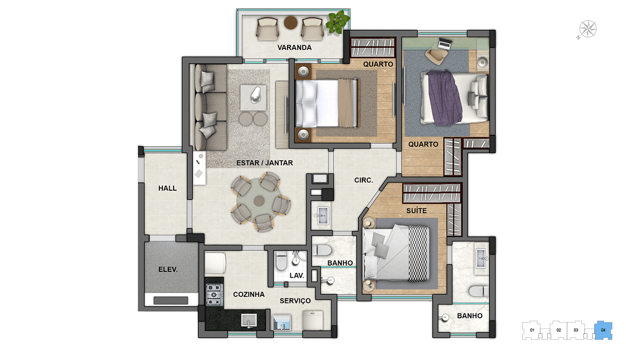 Apartamento 87 m² - Final 04