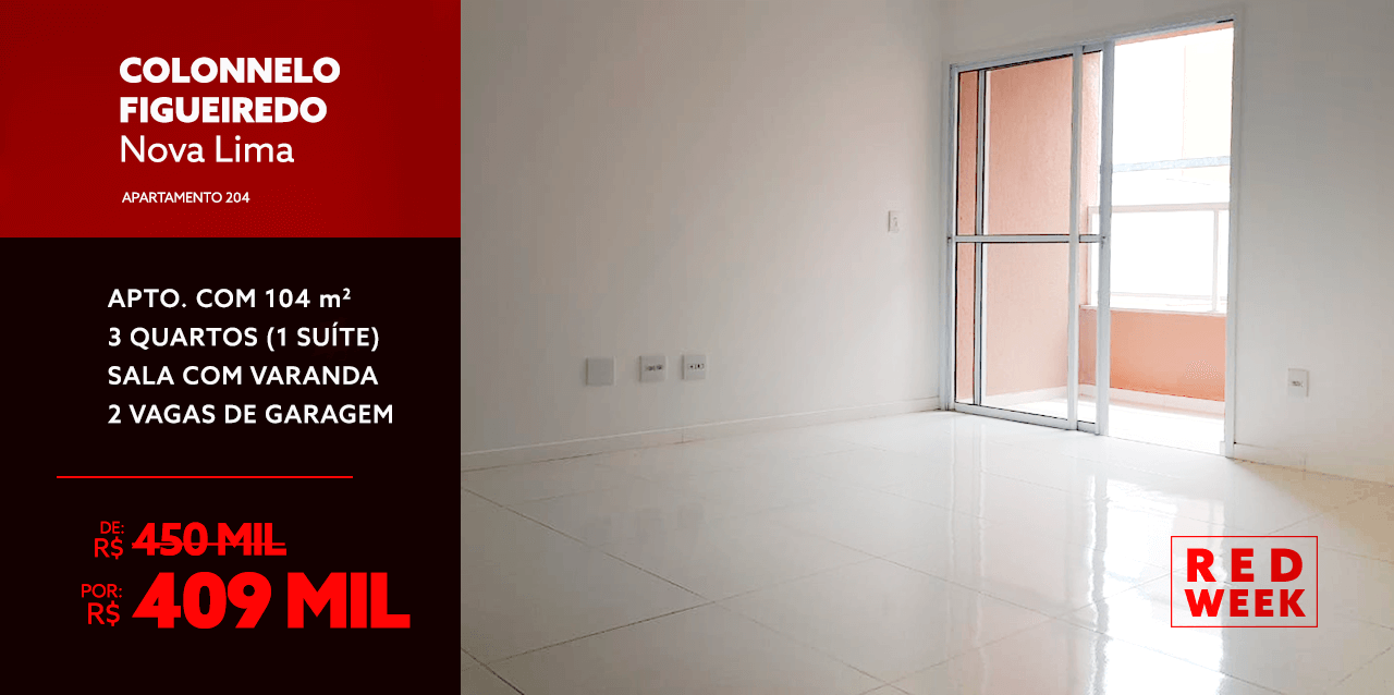 Colonnelo Figueiredo • Nova Lima • 104 m² • R$ 409 mil